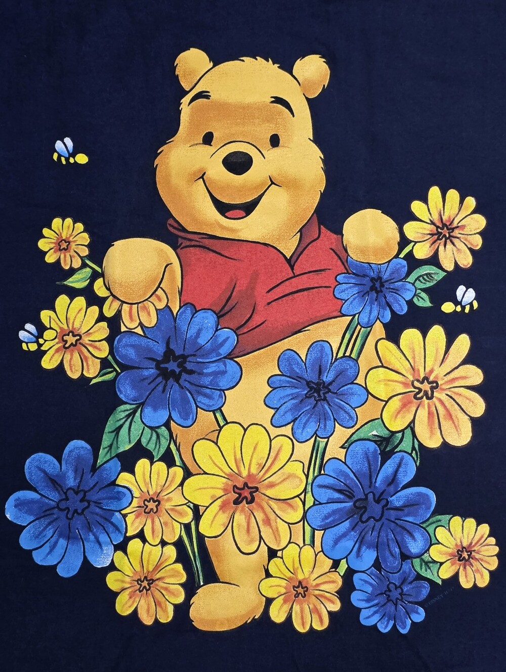 Disney Vintage 90's Winnie the Pooh Floral  100% Cotton Graphic Tee Sz 2X